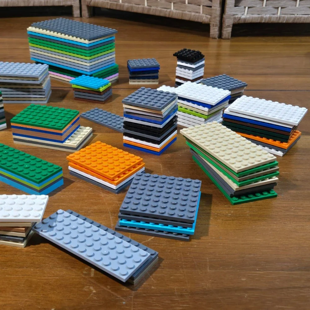LEGO 233 Pc Large Plate Lot 16x16 8x16 6x16 Assorted Sizes Colors Genuine